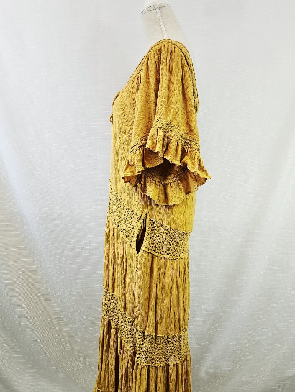 Free People Dream On Bohemian Maxi Dress size Medium - Picture 7 of 10